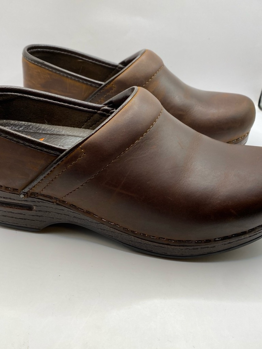 Dansko XP Brown Leather Slip-On Clogs